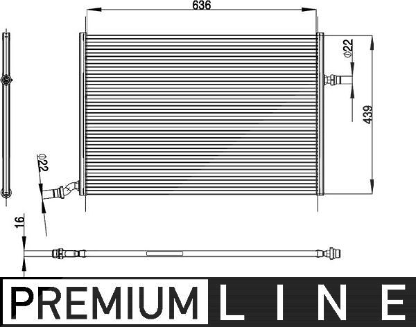 Mahle Niedertemperaturkühler, Ladeluftkühler [Hersteller-Nr. CIR26000P] für Mercedes-Benz