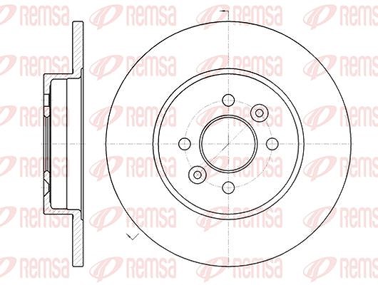 Kawe 1x Bremsscheibe [Hersteller-Nr. 6117600] für Renault
