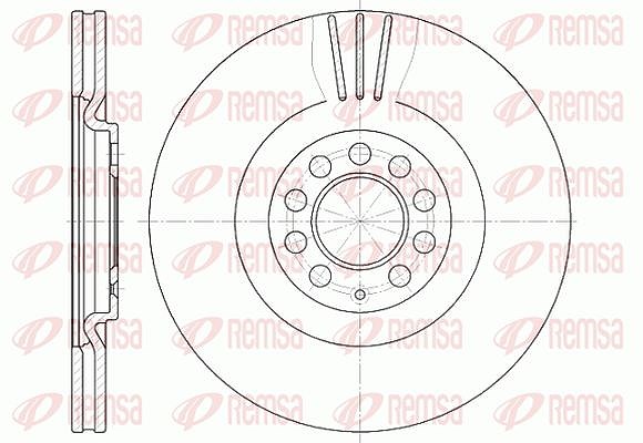 Kawe 1x Bremsscheibe [Hersteller-Nr. 659710] für Seat, Audi, Skoda, VW