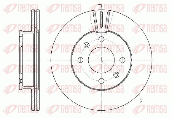 Kawe 1x Bremsscheibe [Hersteller-Nr. 695810] für Kia, Hyundai