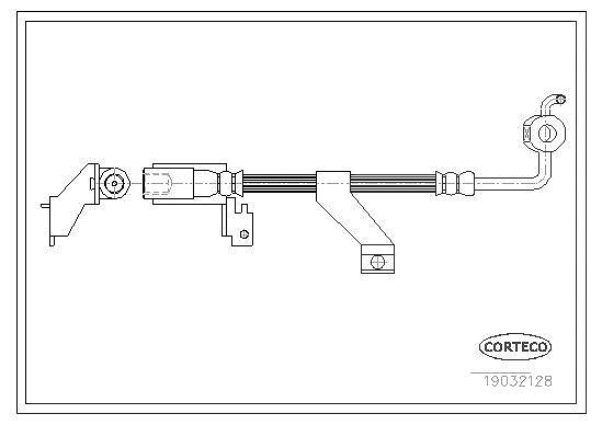Corteco Bremsschlauch ERSTAUSRÜSTERQUALITÄT [Hersteller-Nr. 19032128] für Ford