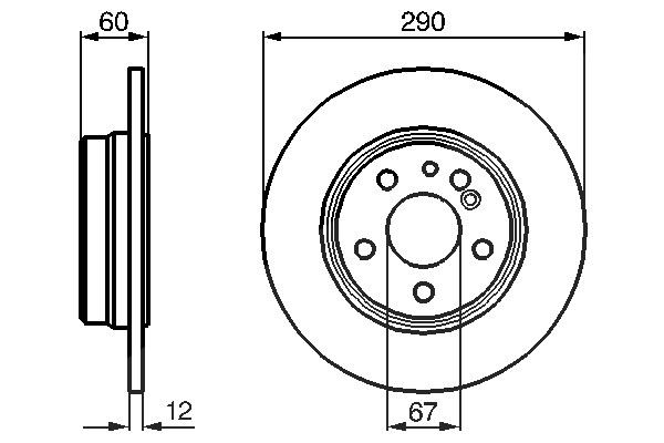 Bosch Bremsscheibe [Hersteller-Nr. 0986478607] für Mercedes-Benz