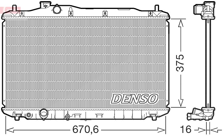 Denso Kühler, Motorkühlung [Hersteller-Nr. DRM40105] für Honda
