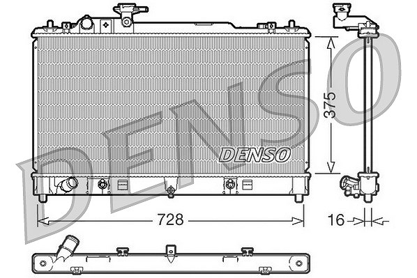 Denso Kühler, Motorkühlung [Hersteller-Nr. DRM44021] für Mazda