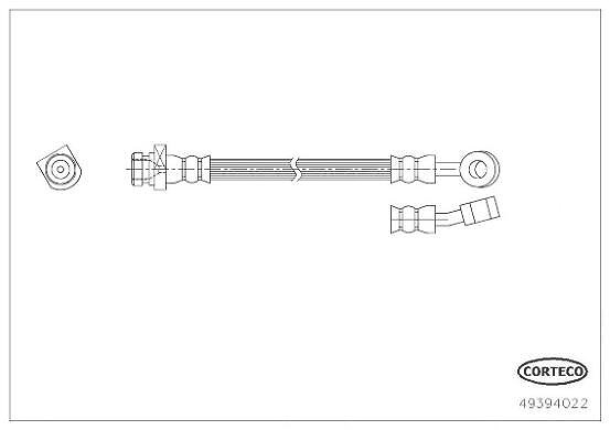 Corteco Bremsschlauch [Hersteller-Nr. 49394022] für Hyundai