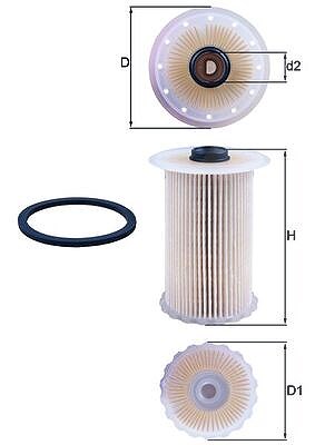 Mahle Kraftstofffilter [Hersteller-Nr. KX229D] für Ford