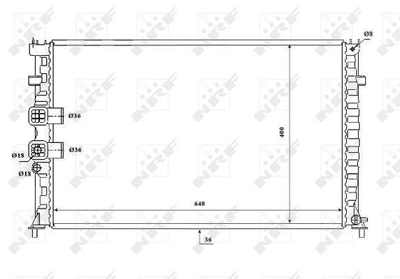 Nrf Kühler, Motorkühlung [Hersteller-Nr. 53842] für Peugeot