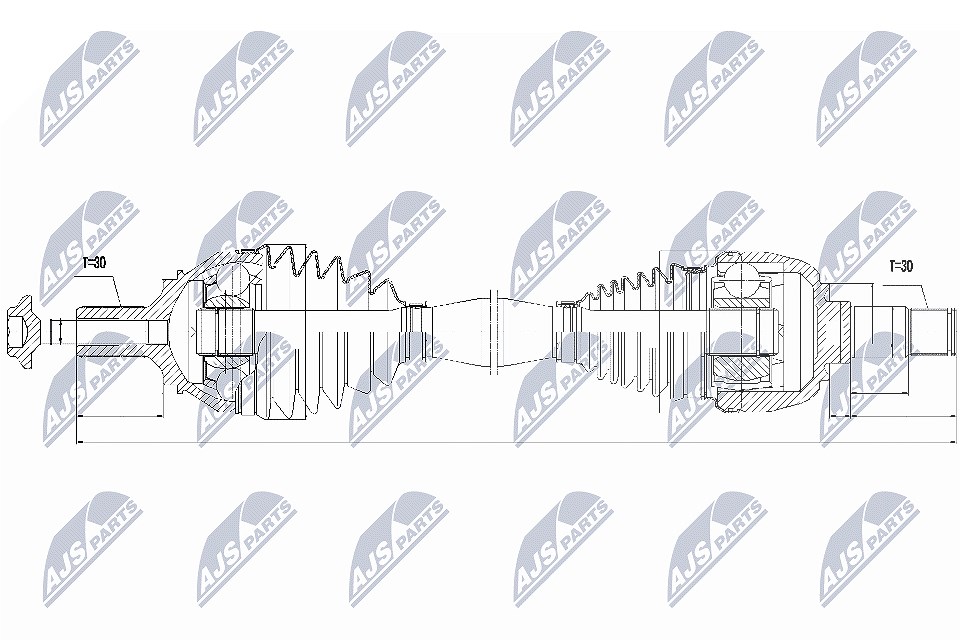 Nty Antriebswelle [Hersteller-Nr. NPW-ME-046] für Mercedes-Benz