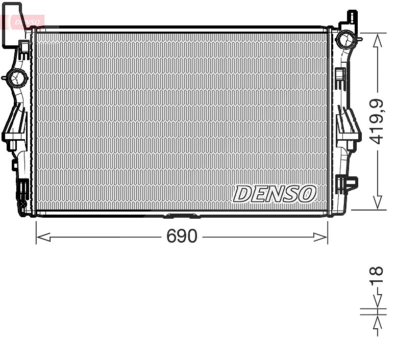 Denso Kühler, Motorkühlung [Hersteller-Nr. DRM17114] für Mercedes-Benz