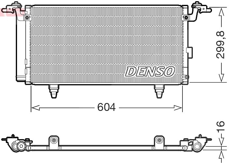 Denso Kondensator, Klimaanlage [Hersteller-Nr. DCN36005] für Subaru