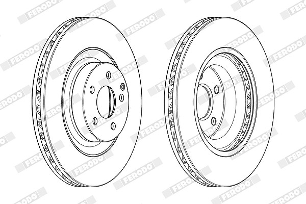 Ferodo 1x Bremsscheibe [Hersteller-Nr. DDF1905C-1] für Mercedes-Benz