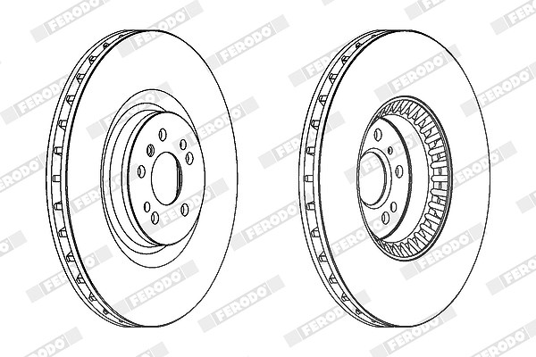 Ferodo 1x Bremsscheibe [Hersteller-Nr. DDF1534C-1] für Mercedes-Benz