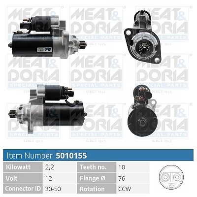 Meat & Doria Starter [Hersteller-Nr. 5010155] für VW