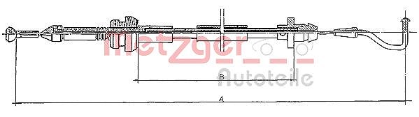 Metzger Autoteile Gaszug [Hersteller-Nr. 11.087] für Seat, VW