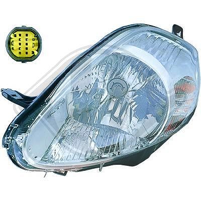 Diederichs Scheinwerfer H4 ohne Stellmotor elektr. LWR [Hersteller-Nr. 3456981] für Fiat, Abarth