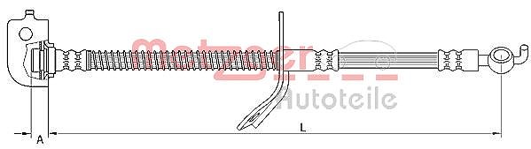 Metzger Autoteile Bremsschlauch vorne links [Hersteller-Nr. 4110736] für Kia