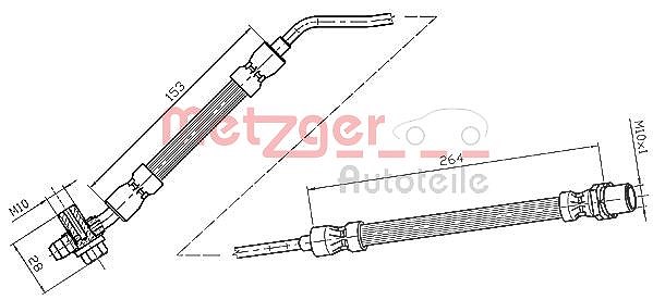 Metzger Autoteile Bremsschlauch [Hersteller-Nr. 4116216] für BMW