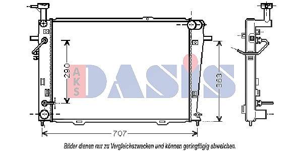 Aks Dasis Kühler, Motorkühlung [Hersteller-Nr. 510041N] für Kia, Hyundai