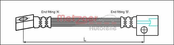 Metzger Autoteile Bremsschlauch [Hersteller-Nr. 4112811] für Opel