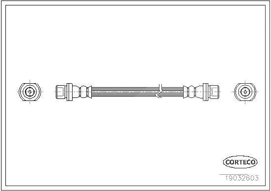 Corteco Bremsschlauch ERSTAUSRÜSTERQUALITÄT [Hersteller-Nr. 19032603] für Toyota