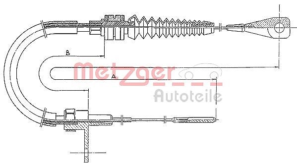 Metzger Autoteile Gaszug [Hersteller-Nr. 11.0651] für VW