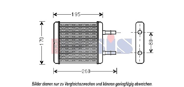 Aks Dasis Wärmetauscher, Innenraumheizung [Hersteller-Nr. 569017N] für Hyundai