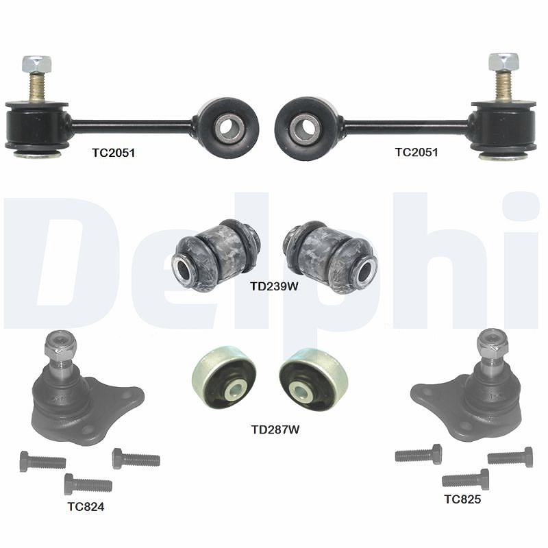Delphi Reparatursatz, Querlenker [Hersteller-Nr. TC1970KIT] für VW, Skoda, Seat