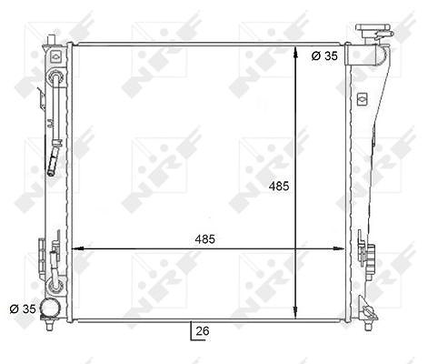 Nrf Kühler, Motorkühlung [Hersteller-Nr. 59087] für Hyundai