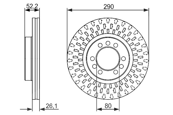 Bosch Bremsscheibe [Hersteller-Nr. 0986479626] für Iveco