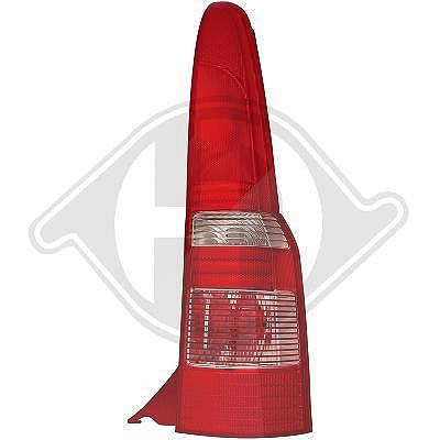 Diederichs Heckleuchte, Rahmen rot, ohne Lampenträger [Hersteller-Nr. 3434090] für Fiat
