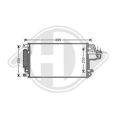 Diederichs Kondensator, Klimaanlage [Hersteller-Nr. DCC1895] für Kia, Hyundai