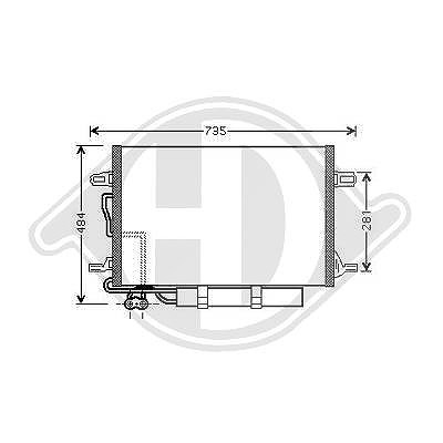 Diederichs Kondensator mit Trockner 590x440x16 [Hersteller-Nr. DCC1689] für Mercedes-Benz