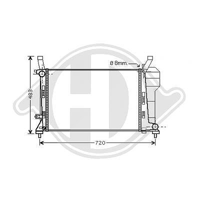 Diederichs Kühler, Motorkühlung [Hersteller-Nr. DCM2414] für Mercedes-Benz