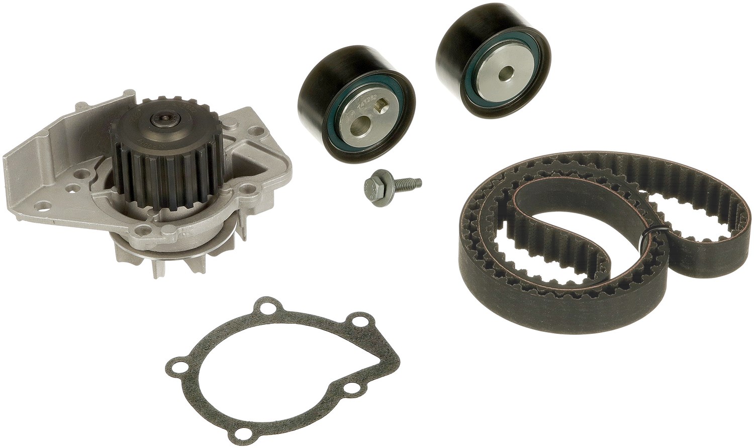 Gates Wasserpumpe + Zahnriemensatz [Hersteller-Nr. KP25558XS] für Lancia, Peugeot, Citroën, Fiat