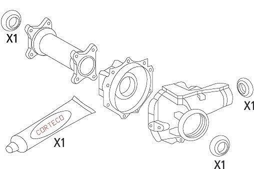 Corteco Dichtungssatz, Differential [Hersteller-Nr. 19536186] für Toyota
