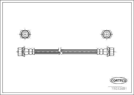 Corteco Bremsschlauch ERSTAUSRÜSTERQUALITÄT [Hersteller-Nr. 19033081] für Toyota
