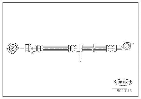 Corteco Bremsschlauch ERSTAUSRÜSTERQUALITÄT [Hersteller-Nr. 19035116] für Honda