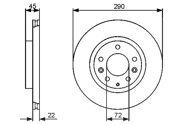Bosch Bremsscheibe [Hersteller-Nr. 0986479474] für Mazda