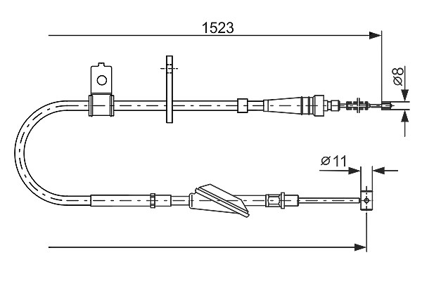 Bosch Seilzug, Feststellbremse [Hersteller-Nr. 1987482092] für Suzuki, Subaru