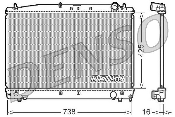 Denso Kühler, Motorkühlung [Hersteller-Nr. DRM50033] für Toyota