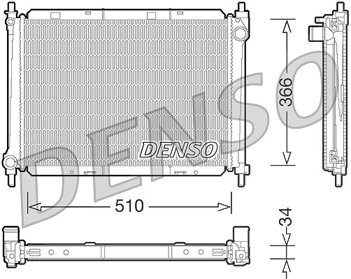 Denso Kühler, Motorkühlung [Hersteller-Nr. DRM46037] für Nissan