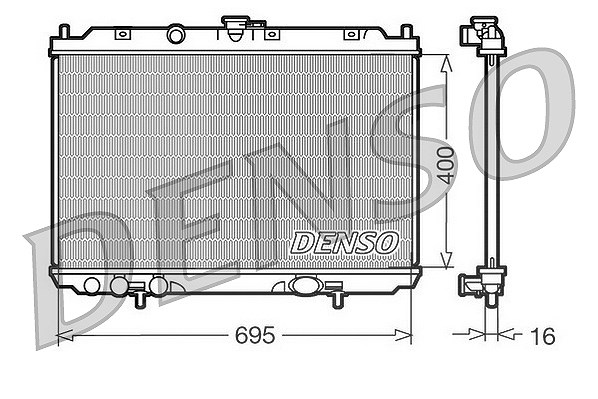 Denso Kühler, Motorkühlung [Hersteller-Nr. DRM46013] für Nissan