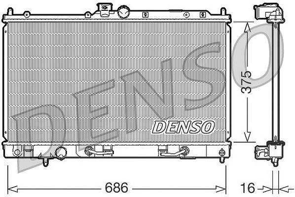 Denso Kühler, Motorkühlung [Hersteller-Nr. DRM45024] für Mitsubishi