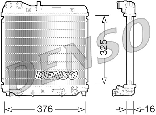 Denso Kühler, Motorkühlung [Hersteller-Nr. DRM40026] für Honda