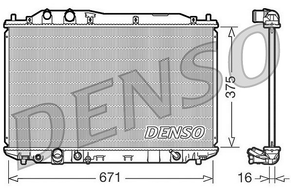 Denso Kühler, Motorkühlung [Hersteller-Nr. DRM40018] für Honda