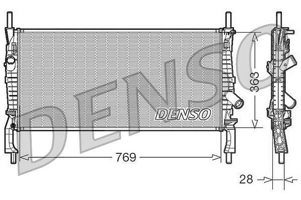 Denso Kühler, Motorkühlung [Hersteller-Nr. DRM10106] für Ford