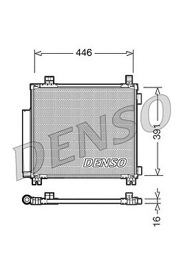 Denso Kondensator, Klimaanlage [Hersteller-Nr. DCN50045] für Toyota