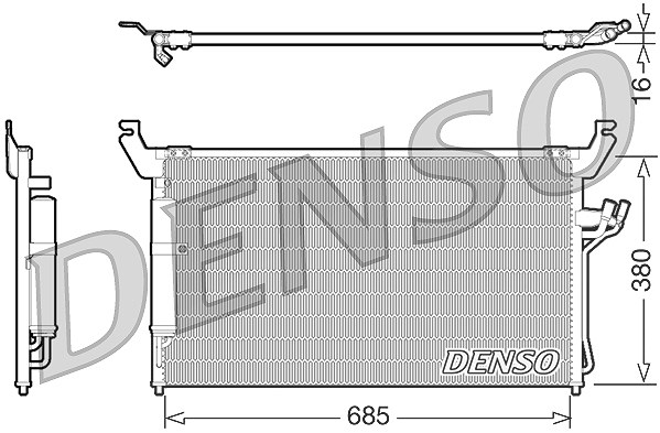 Denso Kondensator, Klimaanlage [Hersteller-Nr. DCN46013] für Infiniti
