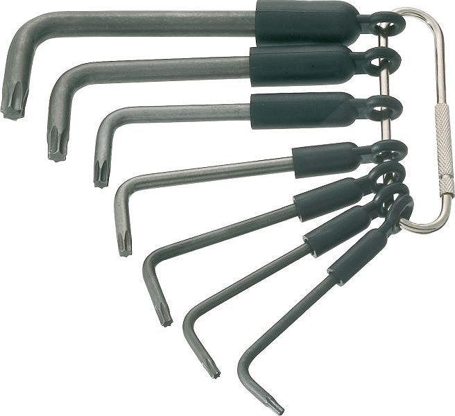 Hazet Winkelschraubendreher Satz - TORX® Profil - T8 – T40 -7-tlg. [Hersteller-Nr. 2115-T/7R]