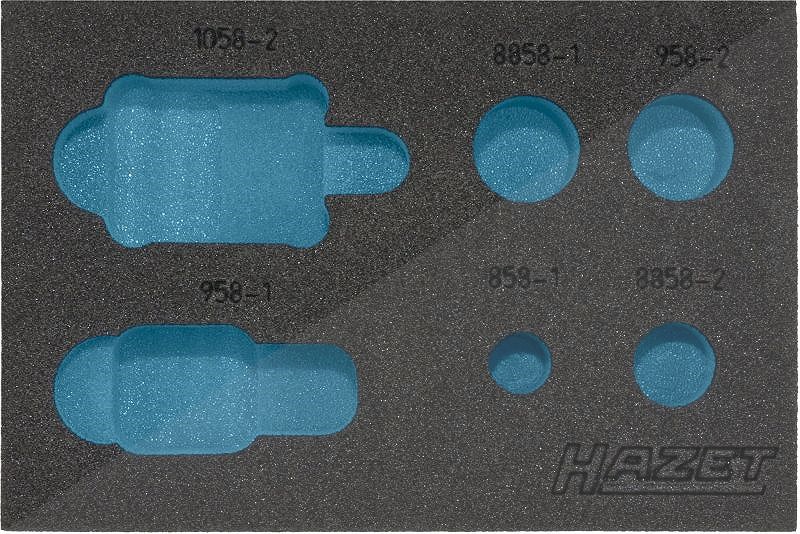 Hazet 2-Komponenten Weichschaum-Einlage - leer - für 163-217/6, 985N/6 [Hersteller-Nr. 163-217L]